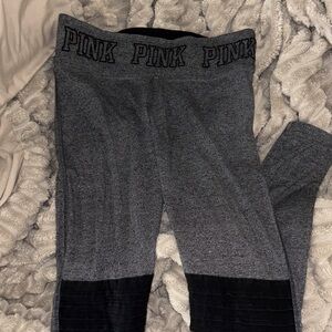 PINK Victoria's Secret Kids Charcoal and Black Leggings